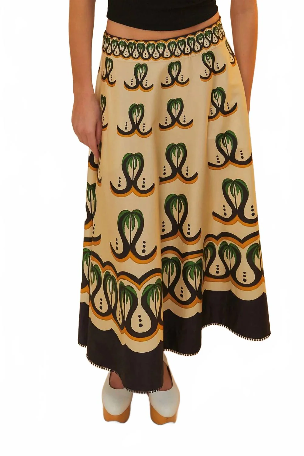 Coconut Tree Flow Skirt In Multicolor