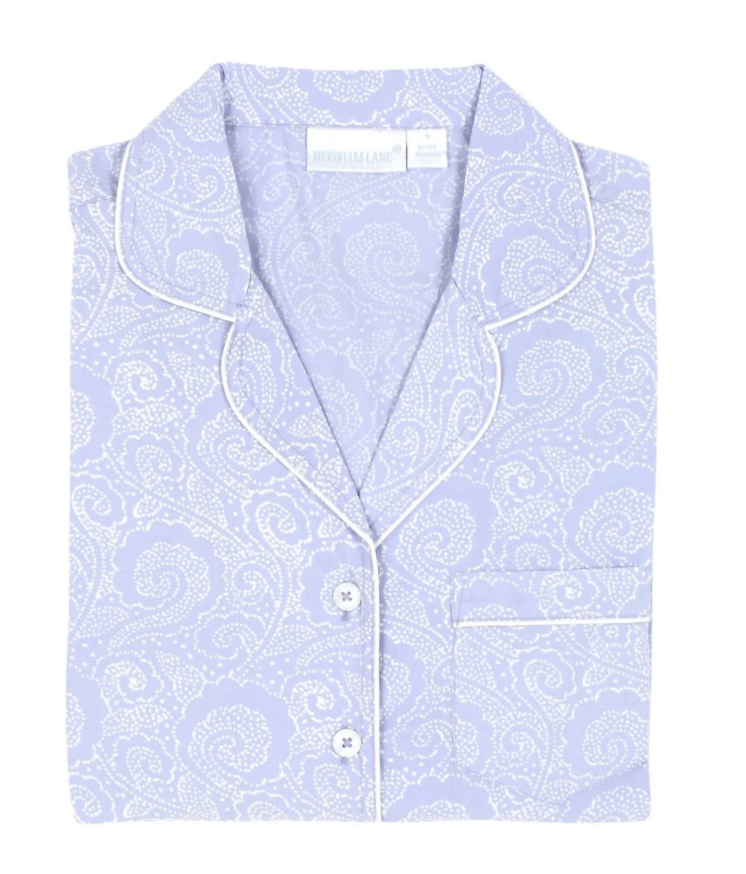 Women's Sadie Cotton Poplin Long Sleeve Pajama Set In Light Lavender