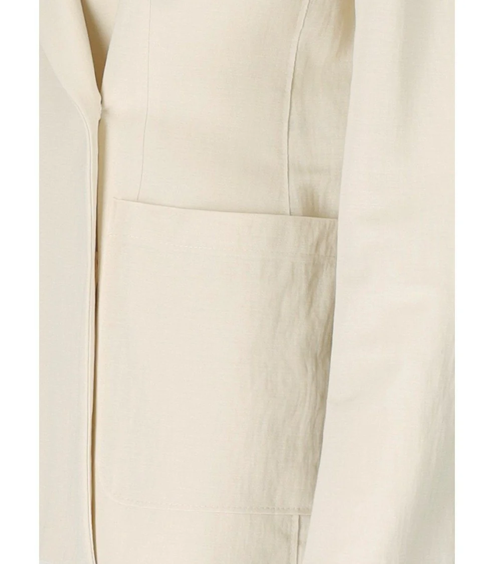 Ivory Double-Breasted Blazer