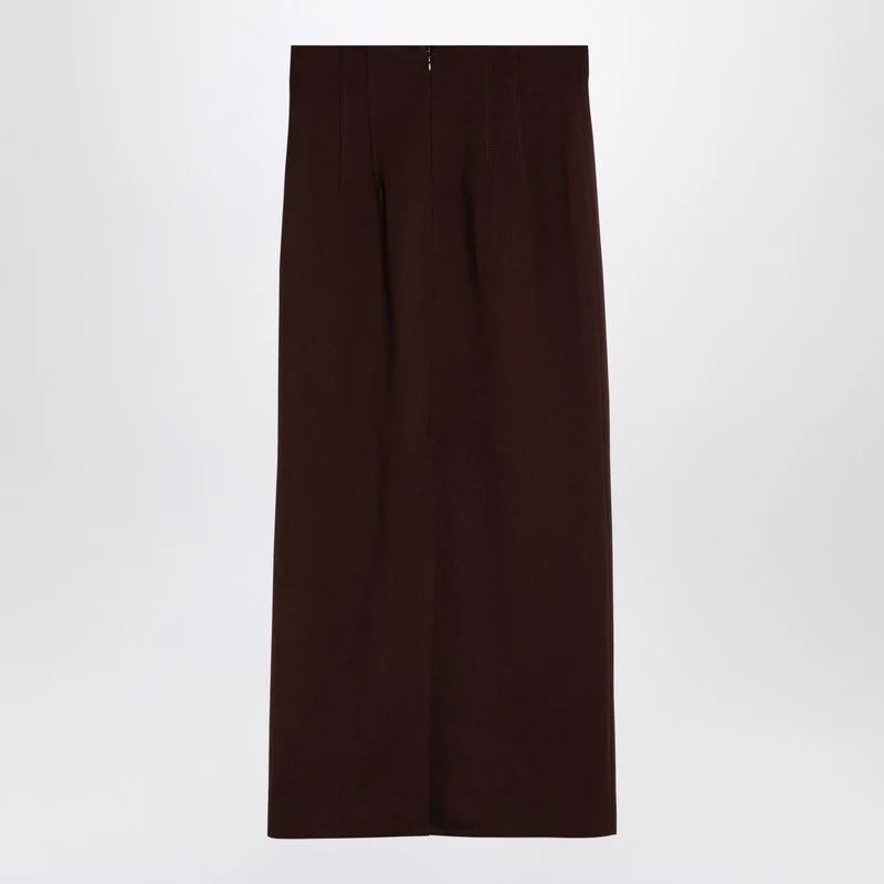 The Andamane Women's Hot Chocolate Shelby Maxi Skirt In Wool