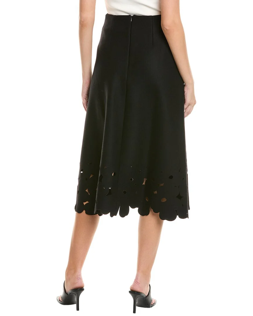 Marimekko Kartio Unikko Wool-Blend Midi Skirt