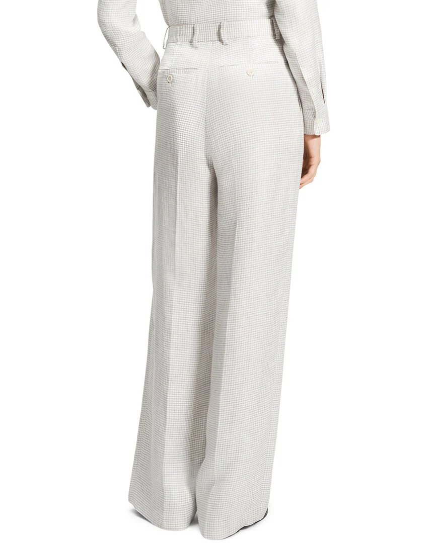 Theory Classic Linen-Blend Straight Pant