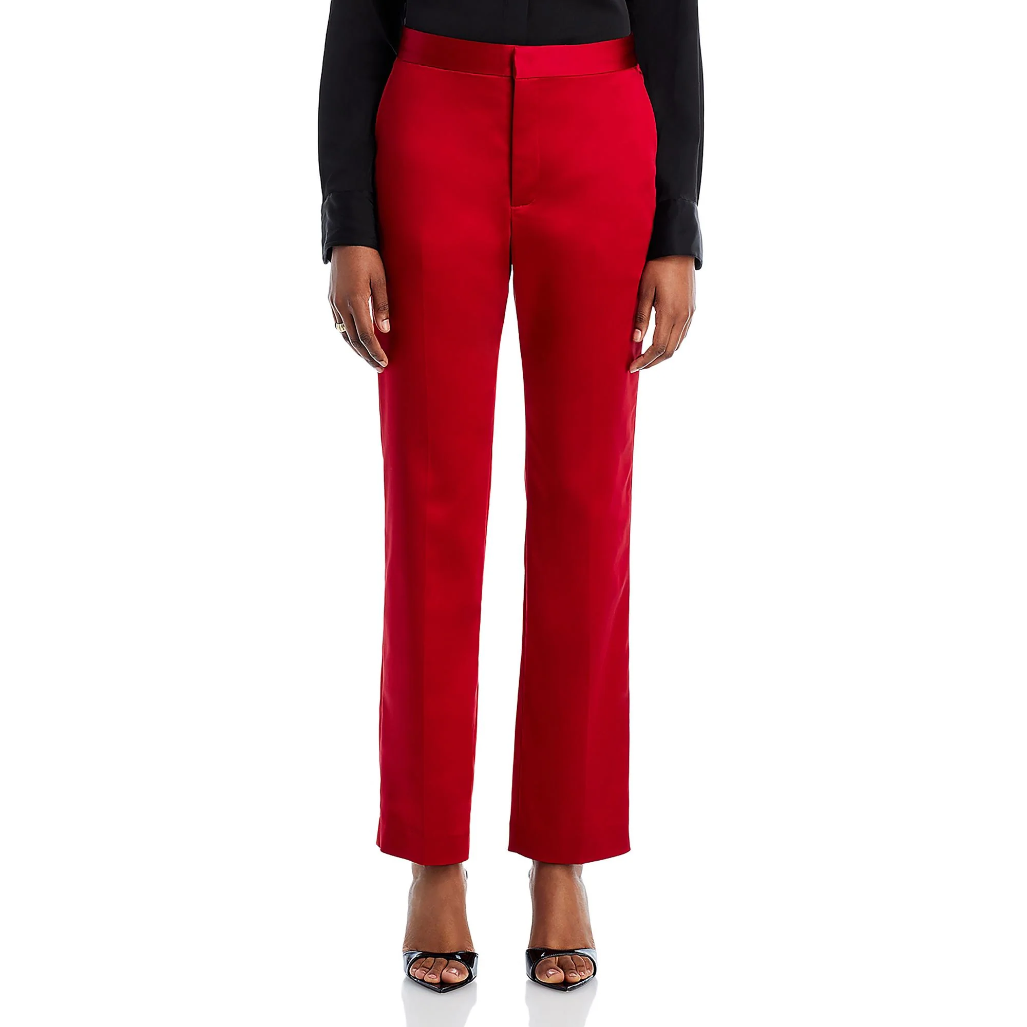 Rebel Womens Satin High Rise Dress Pants