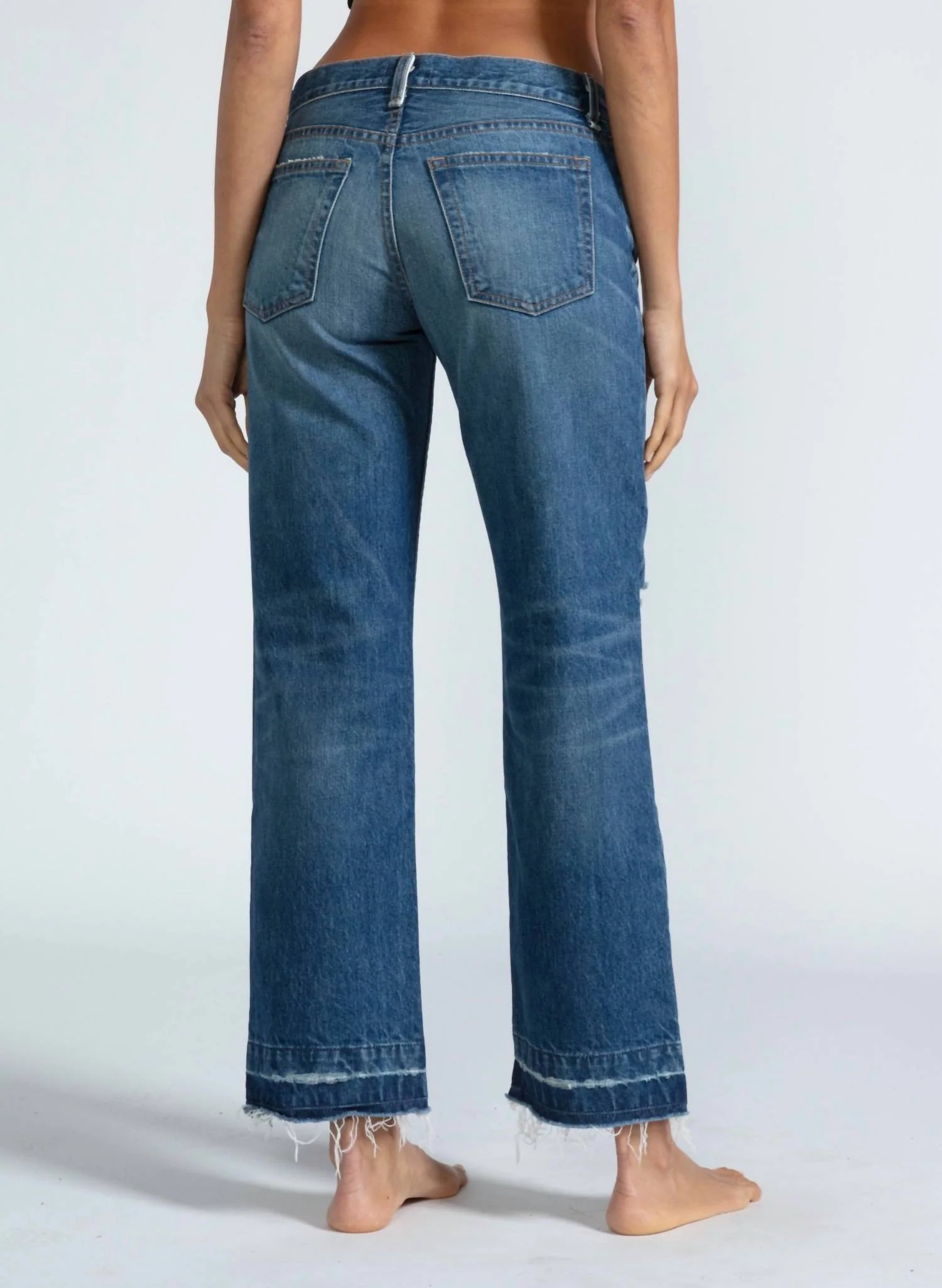Low Rise Straight Leg Jeans In Berkley