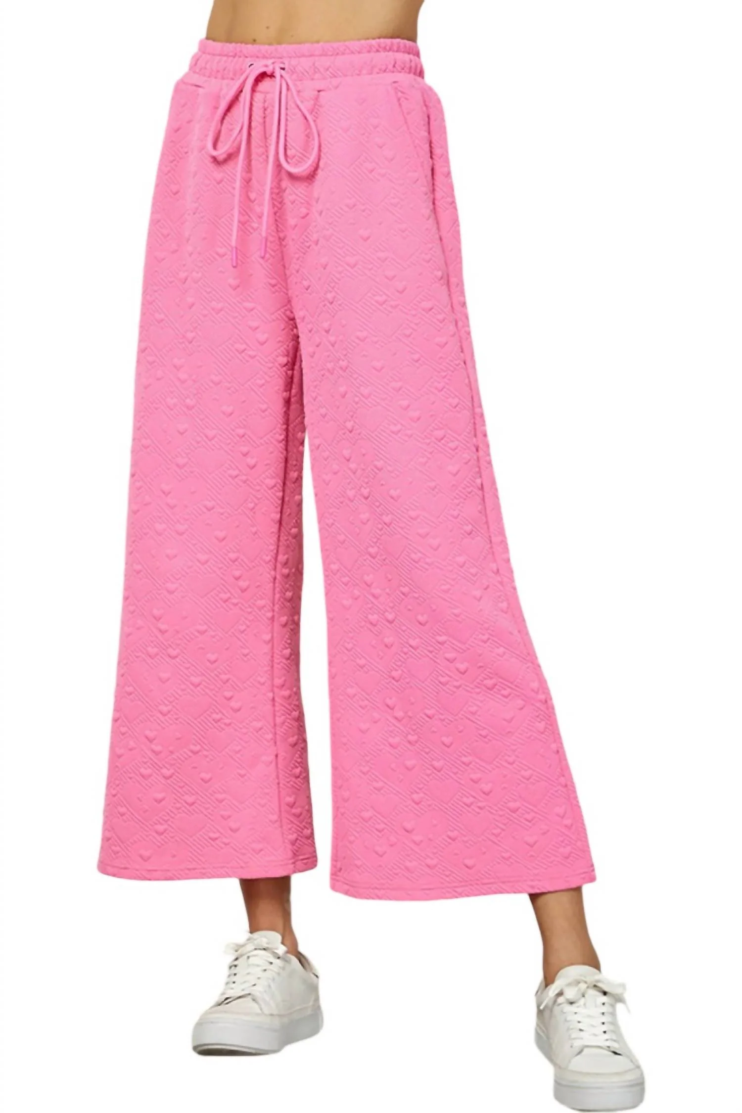 Sweet Anticipation Crop Pants In Pink