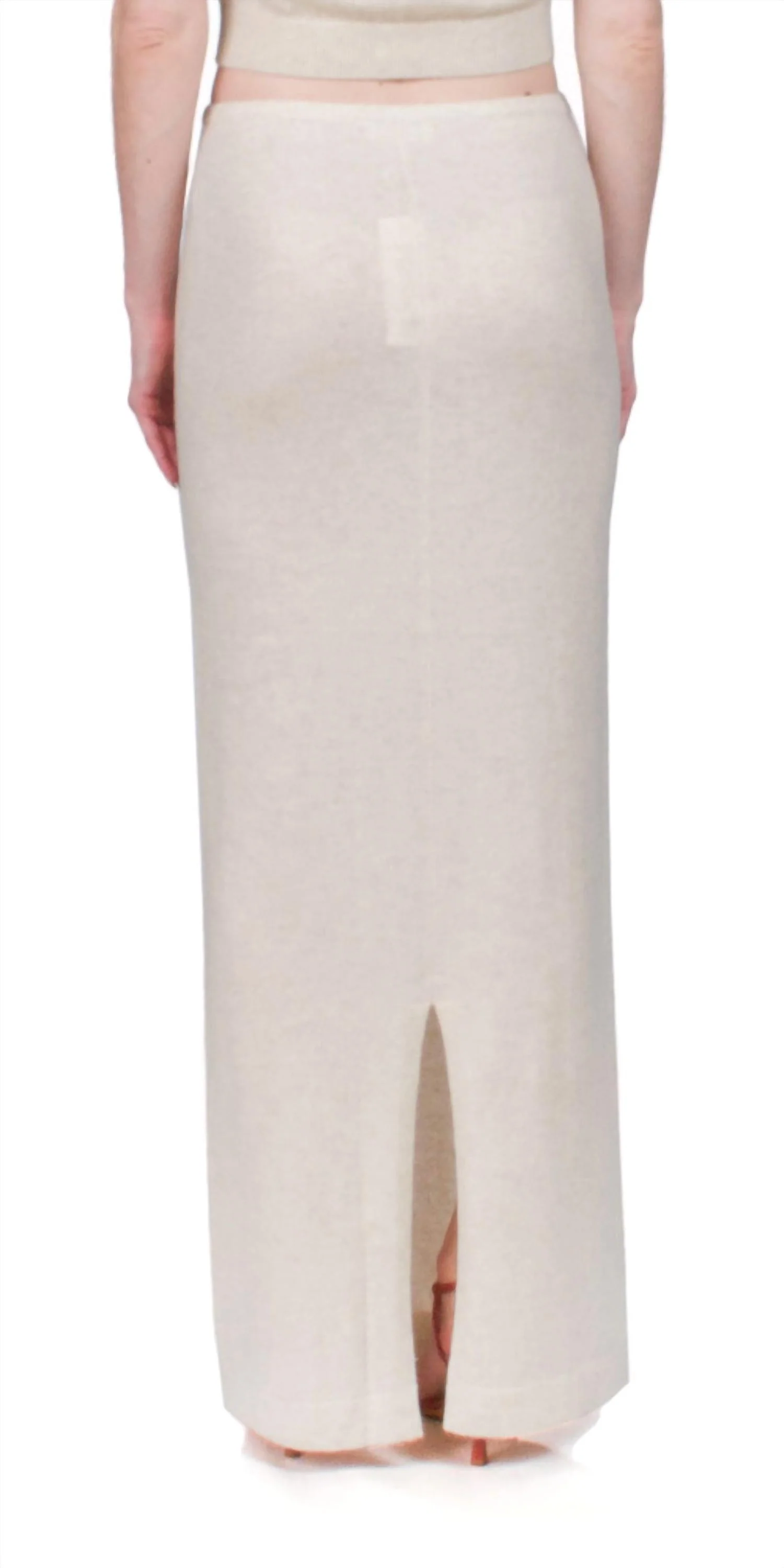 Emma Cashmere Skirt In Oatmeal