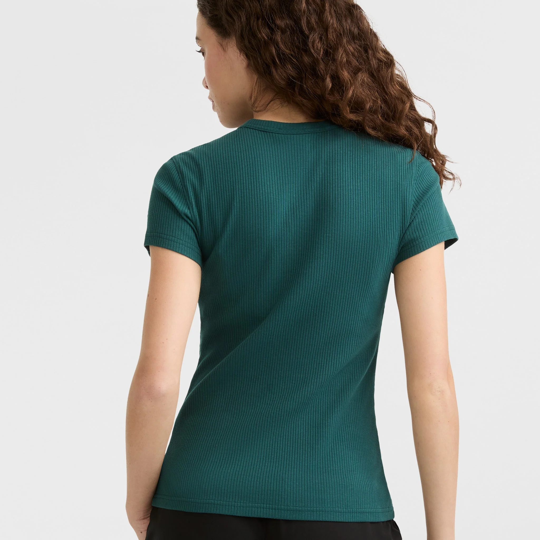 Slim Ribbed Tee, Iconic C Patch