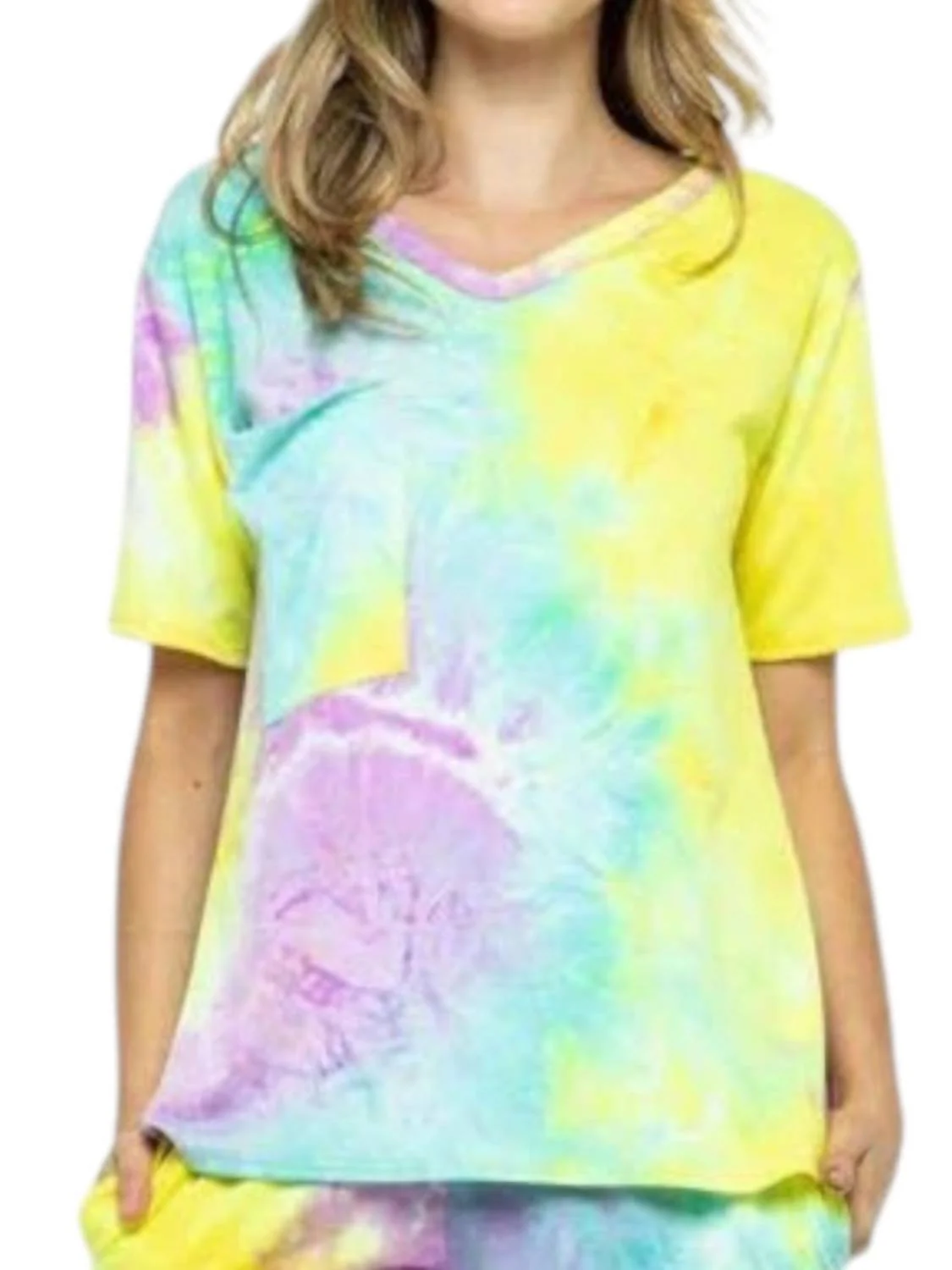 Ellie Tie Dye Short Set In Multi Color
