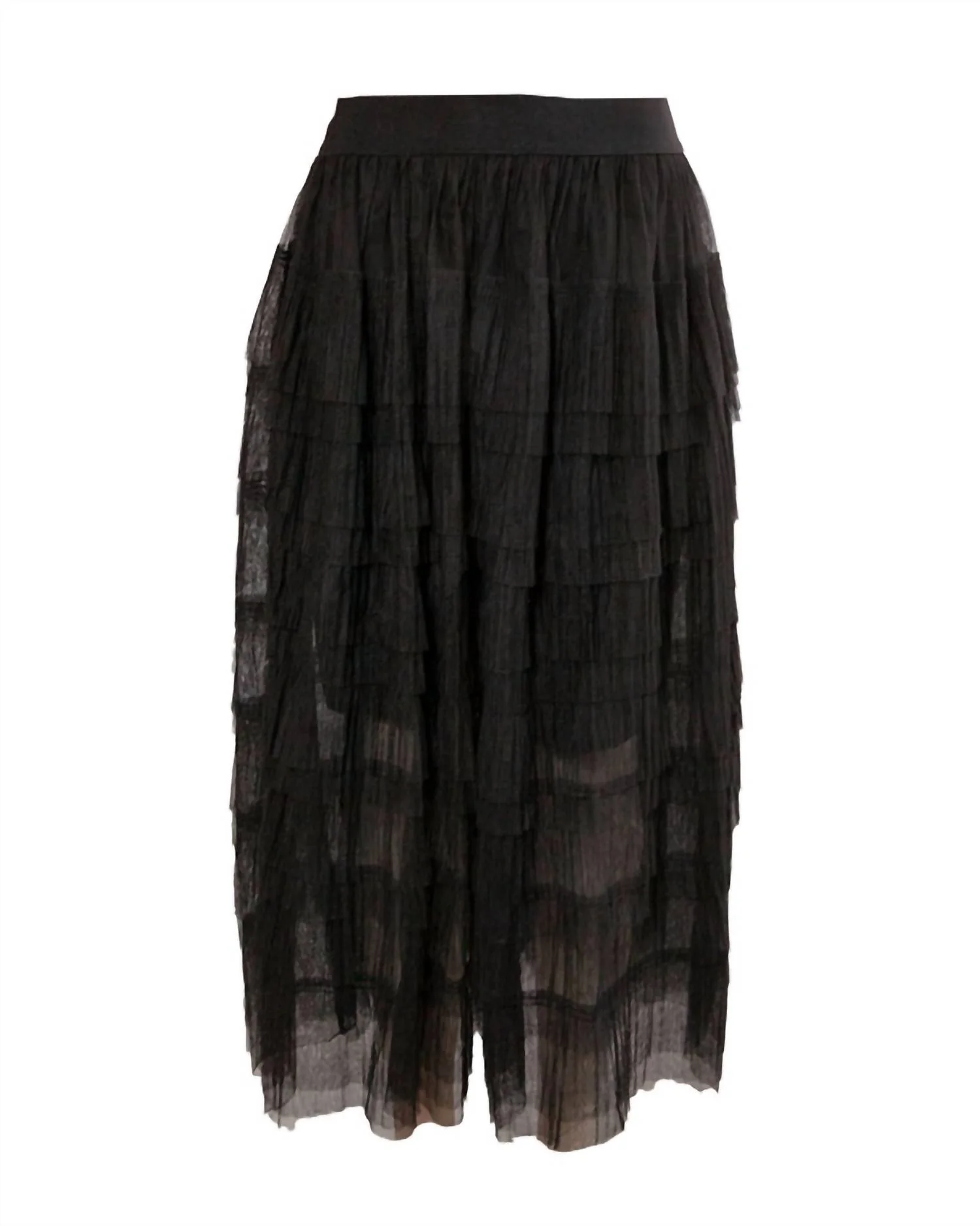 Women's Tulle Midi Skirt In Black