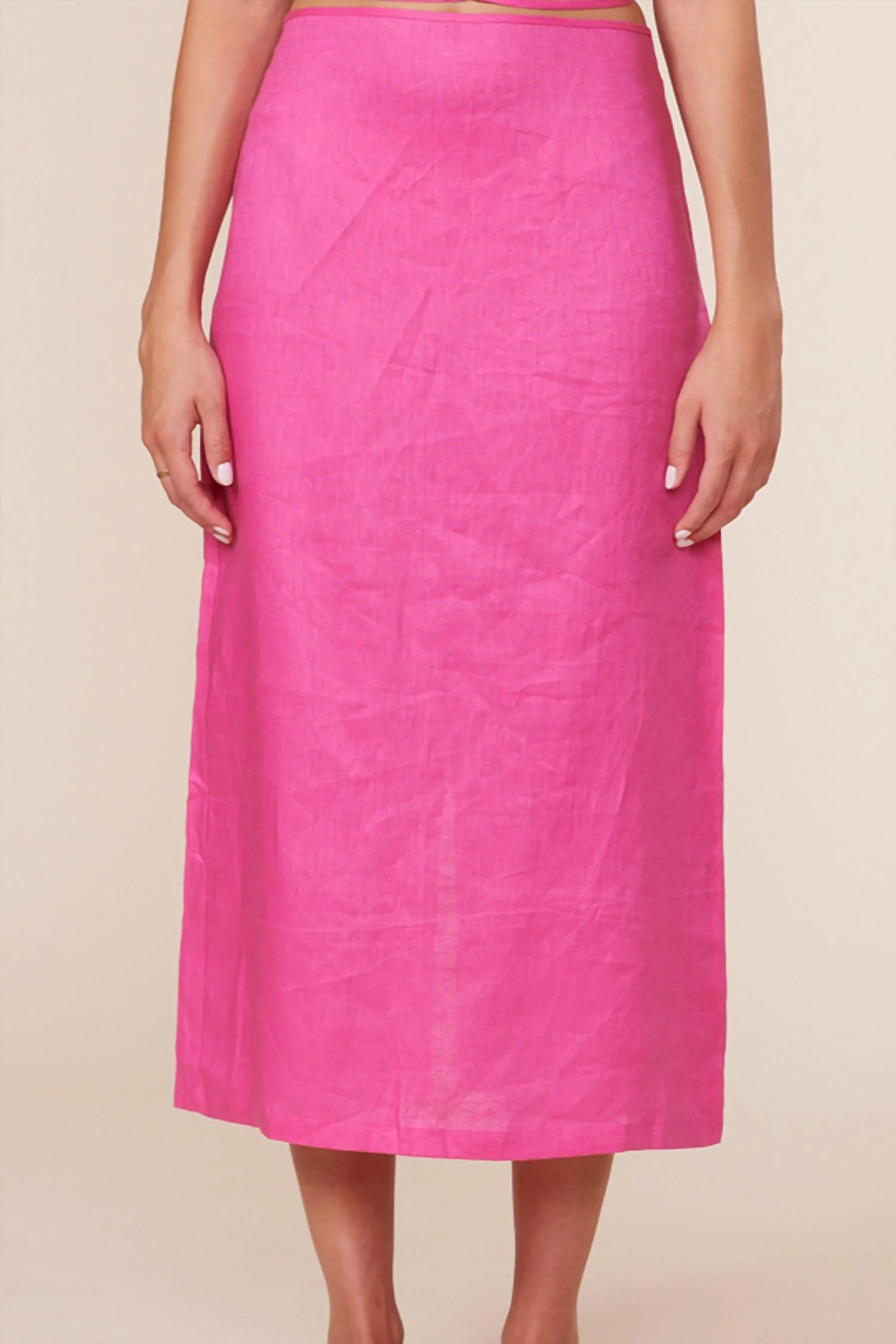 Stacey Midi Skirt In Fuchsia