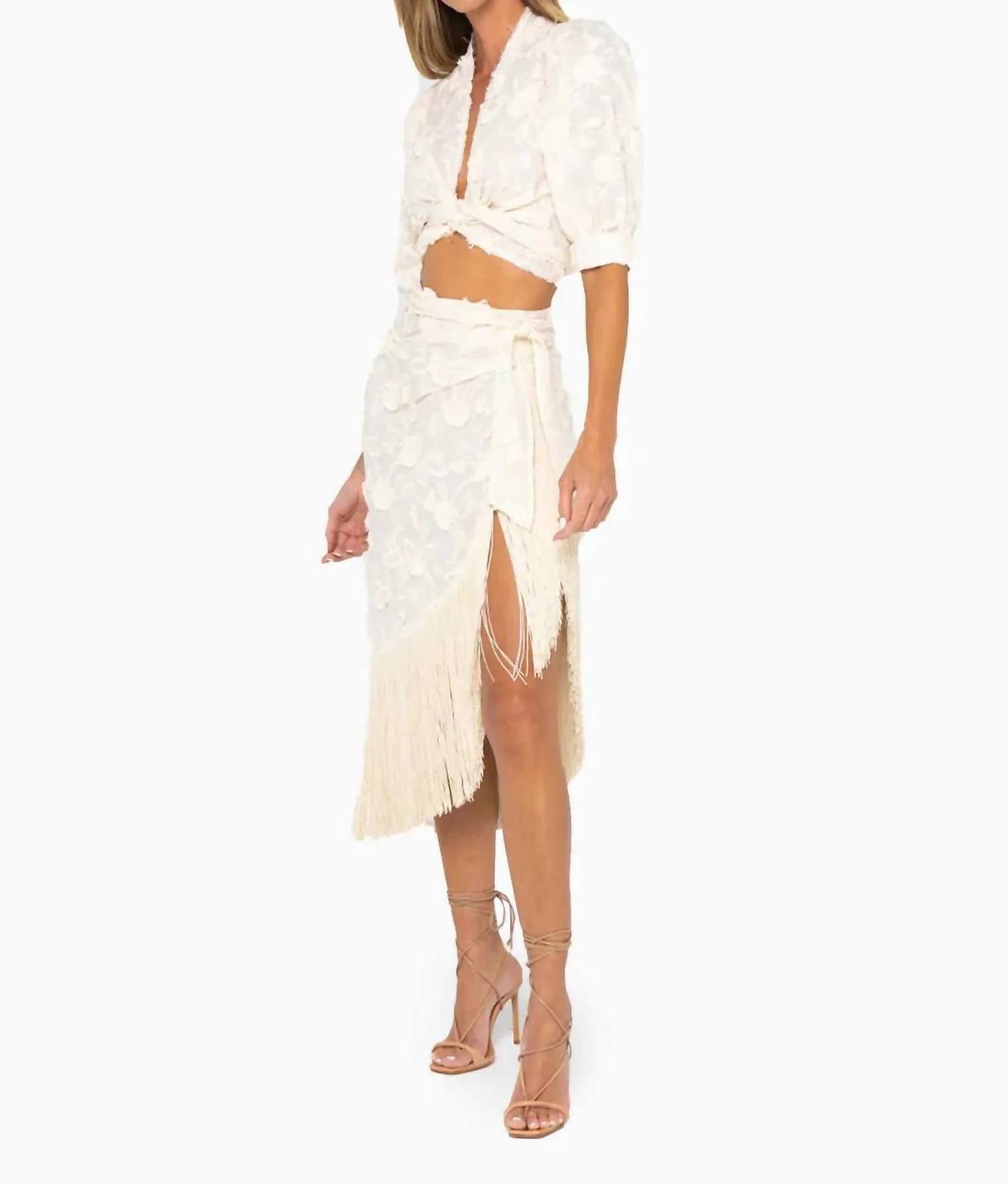 Vera Midi Skirt In Vanilla