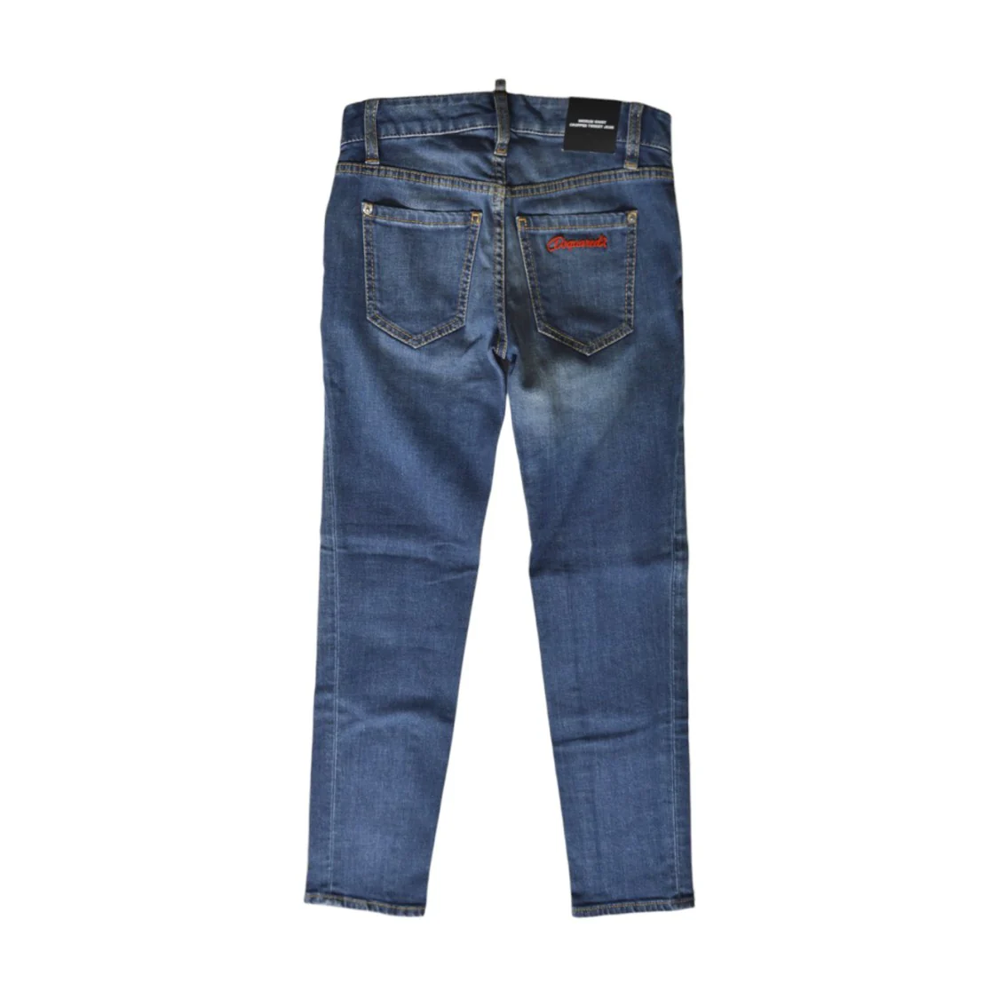 Blue Mid-Rise Cropped Twiggy Jeans