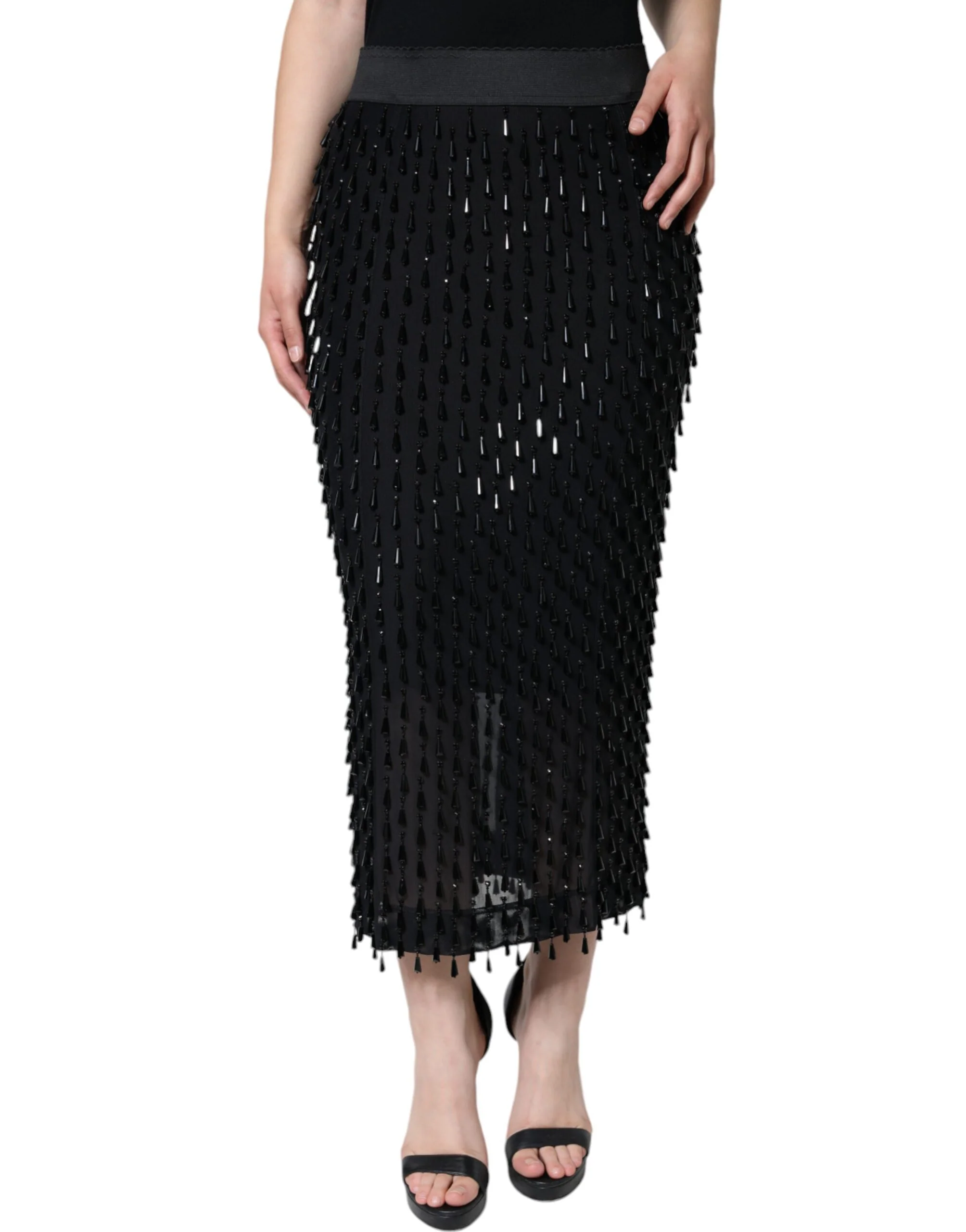 Dolce & Gabbana Embellished Pencil Cut Midi Women's Skirt