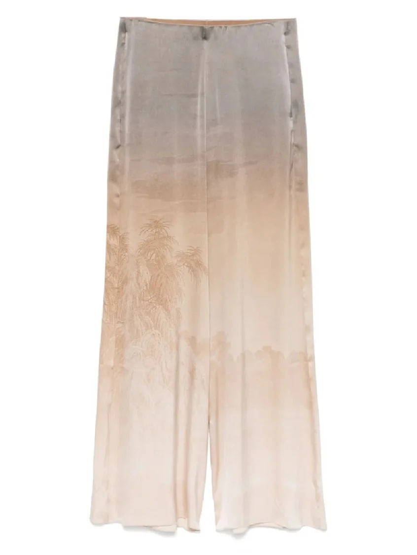 Wide-Leg Trousers With Gradient Design