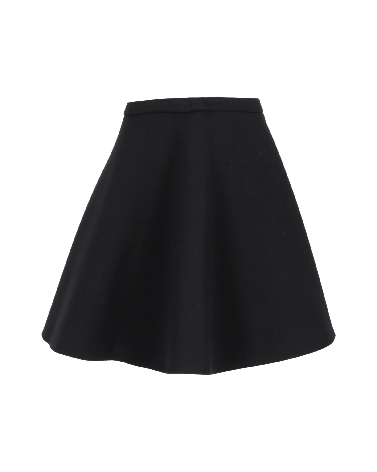 Neil Barrett Flared Above-Knee Skirt in Black Viscose