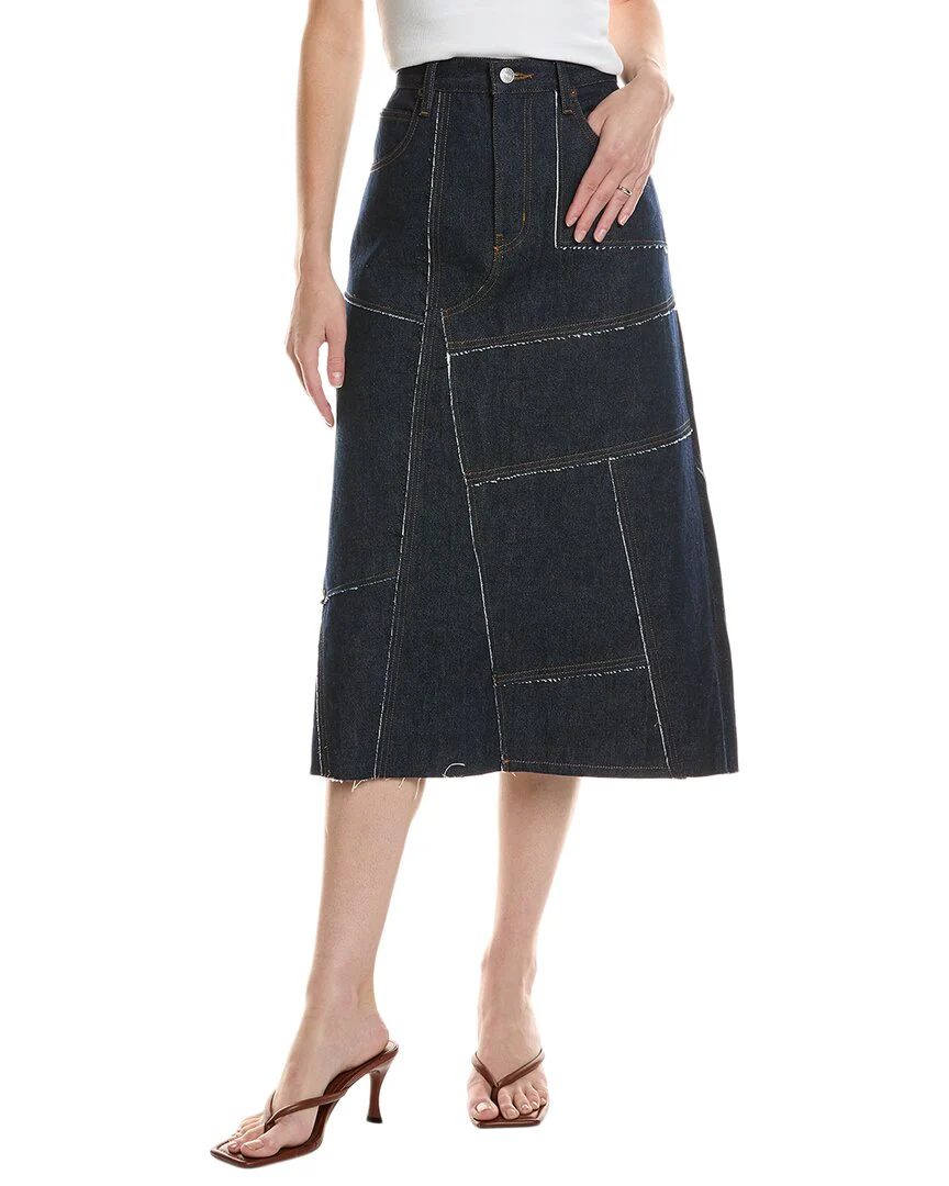FRAME Denim The Patchwork Midi Skirt