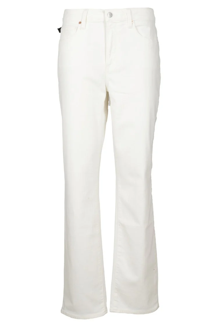 Relaxe Noella Ecru Pants With Five-Pocket Design