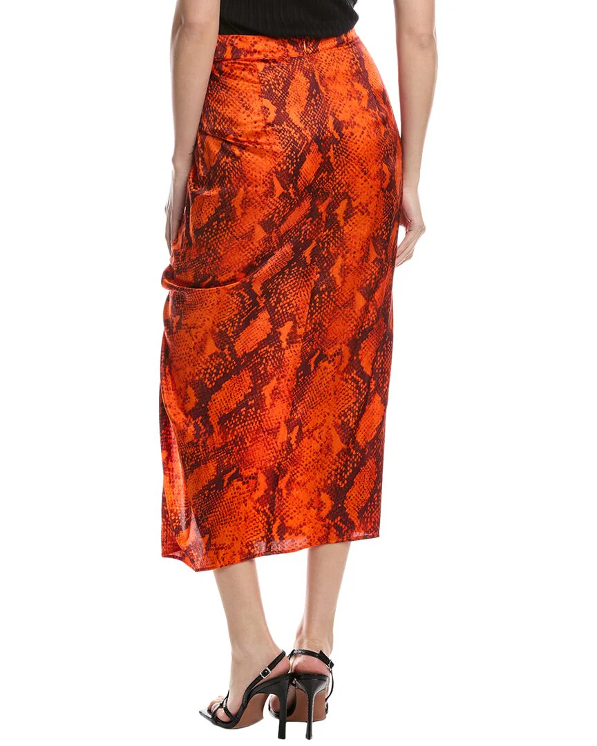 AllSaints Carla Tahoe Silk-Blend Midi Skirt