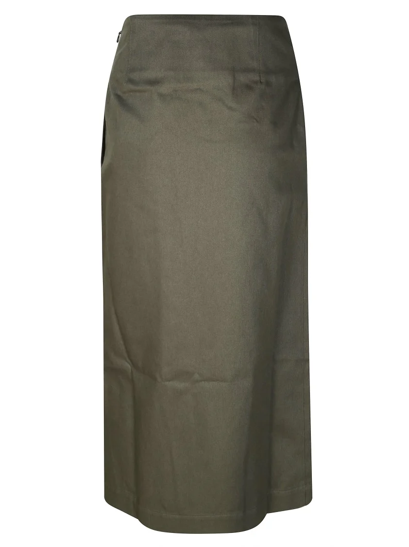 High-Slit Skirt With Strap Detail