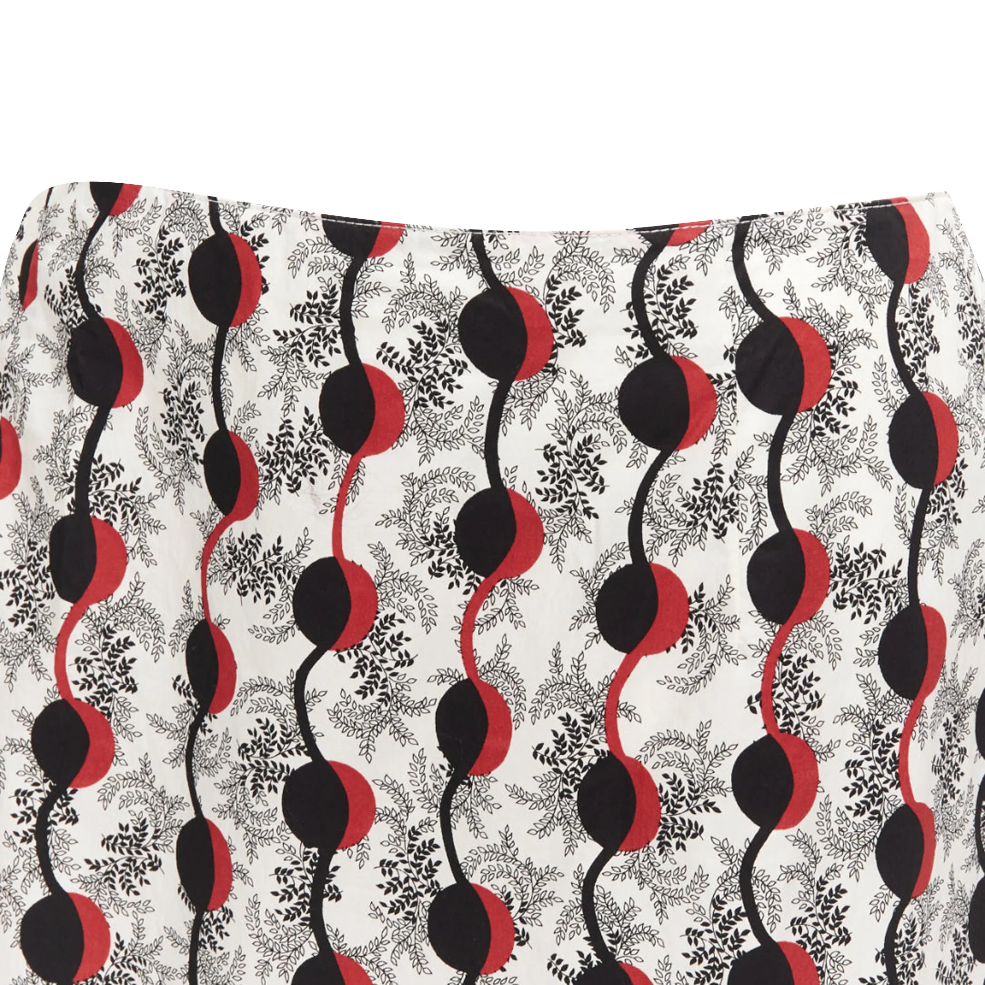 Marni floral geometric graphic print hi low hem skirt