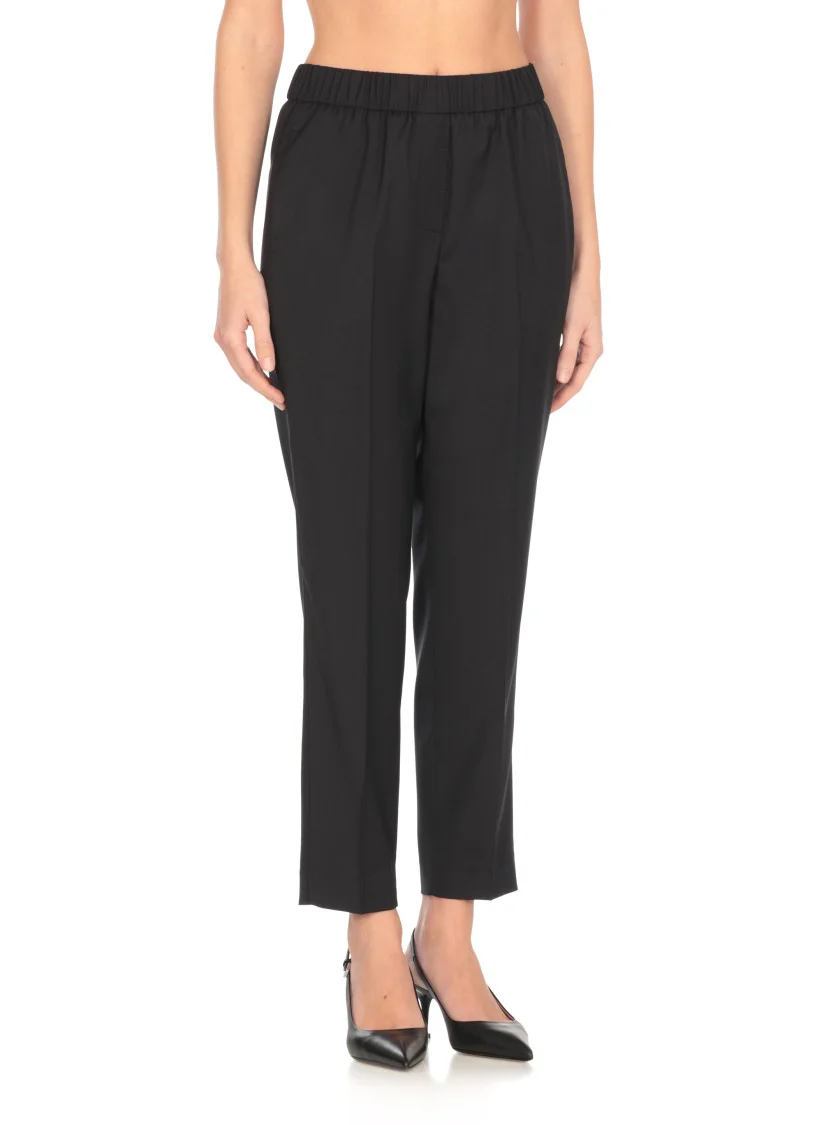 Dark Blue Merino Wool Pants