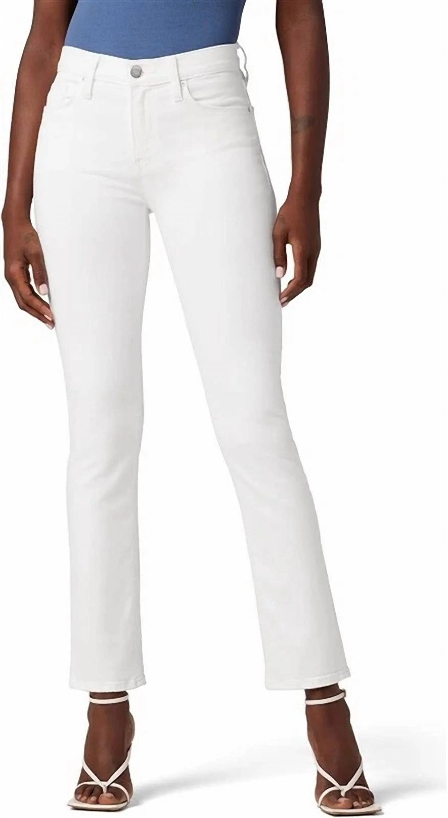 Nico Straight Leg Ankle Jean In White