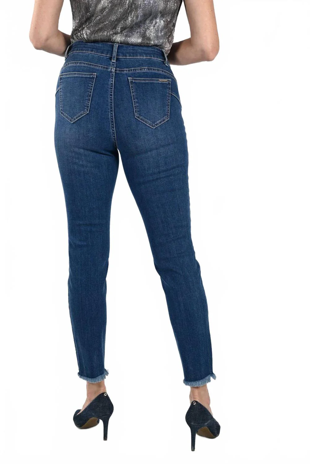 Woven Denim Pant In Blue