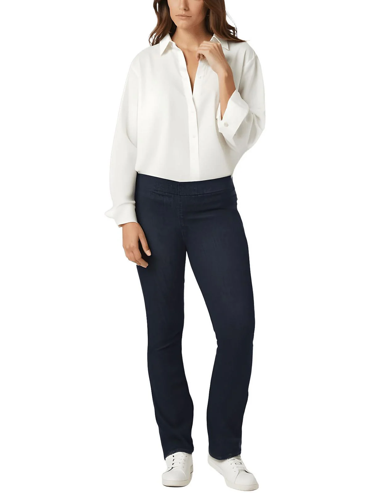 Plus Womens Stretch Denim Bootcut Jeans