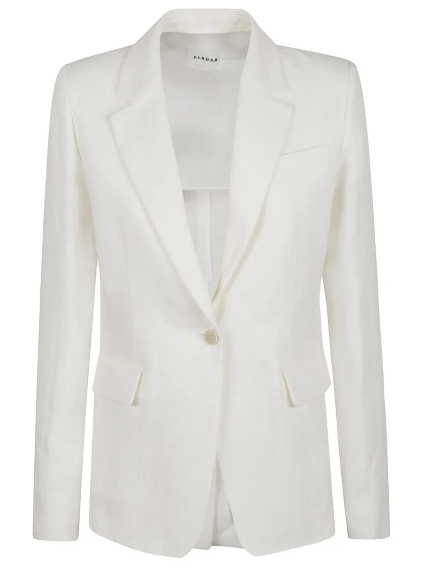 Tailored Linen Jacket With Vent