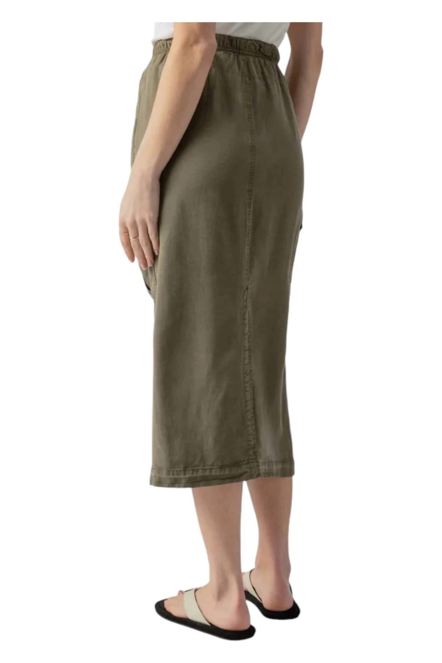 Parachute Skirt In Burnt Olive