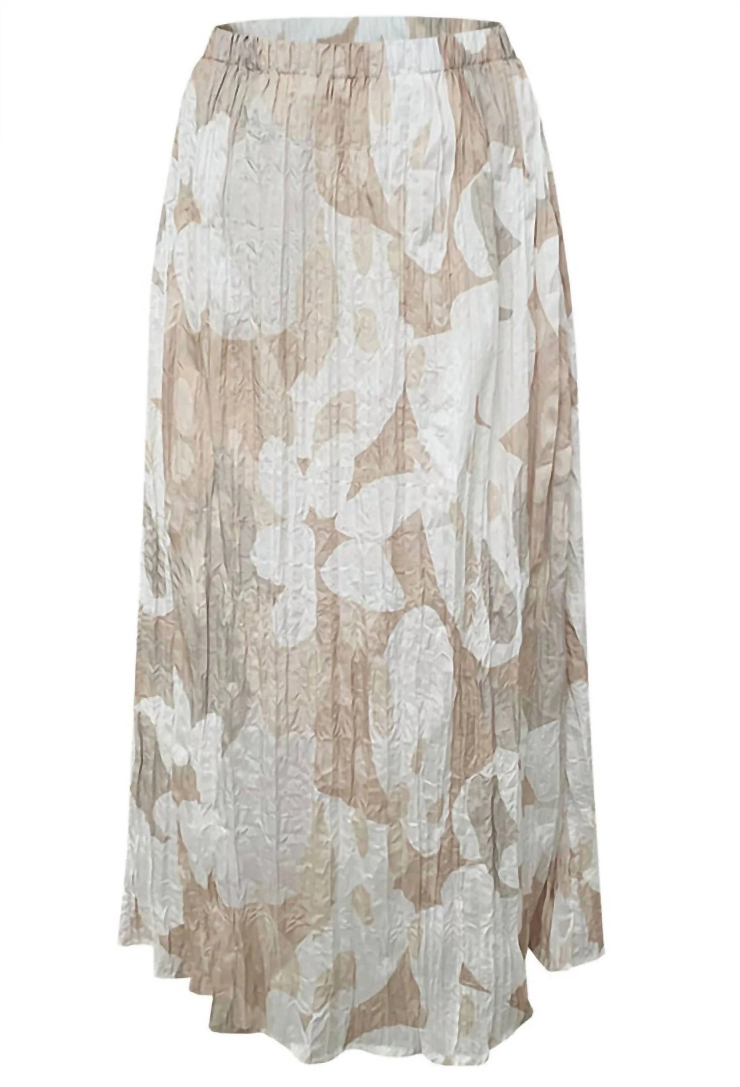 Women's Go With The Flow Midi Skirt In Tan/white