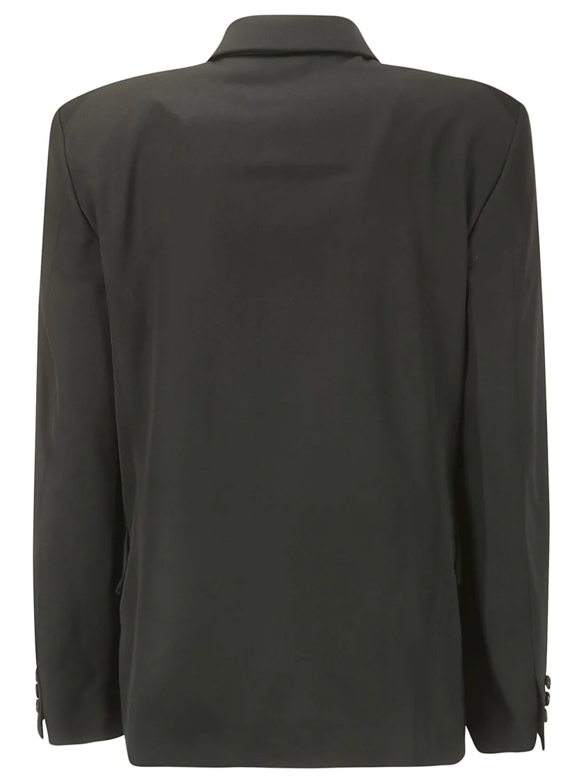 Single -Breasted Jacket With Structured Straps