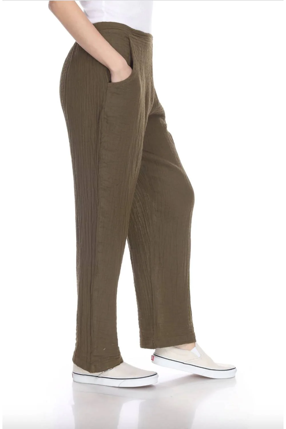 Tapered Cotton Pant In Chocolate