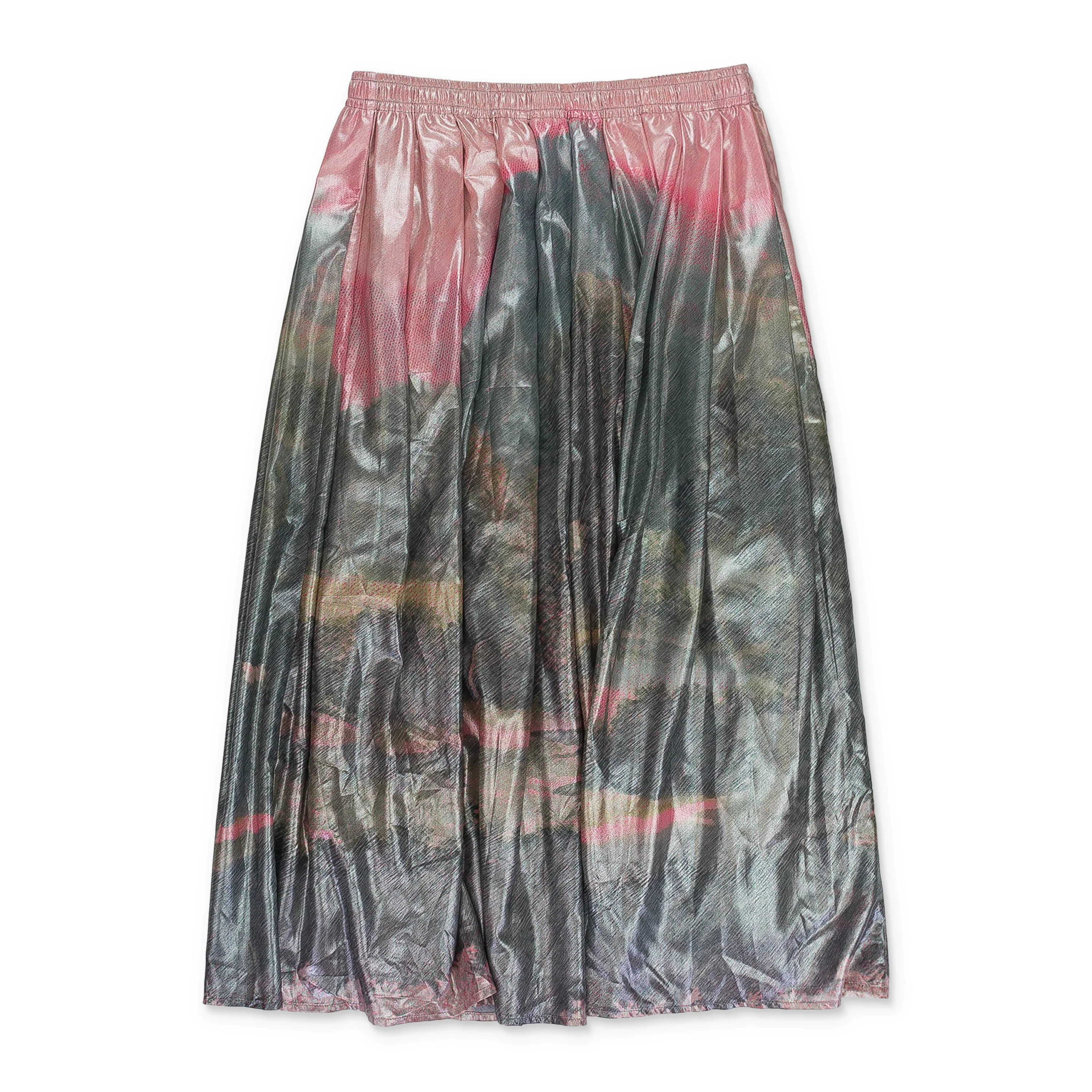 SPARKLE PRINTED LUREX SILVER SKIRT