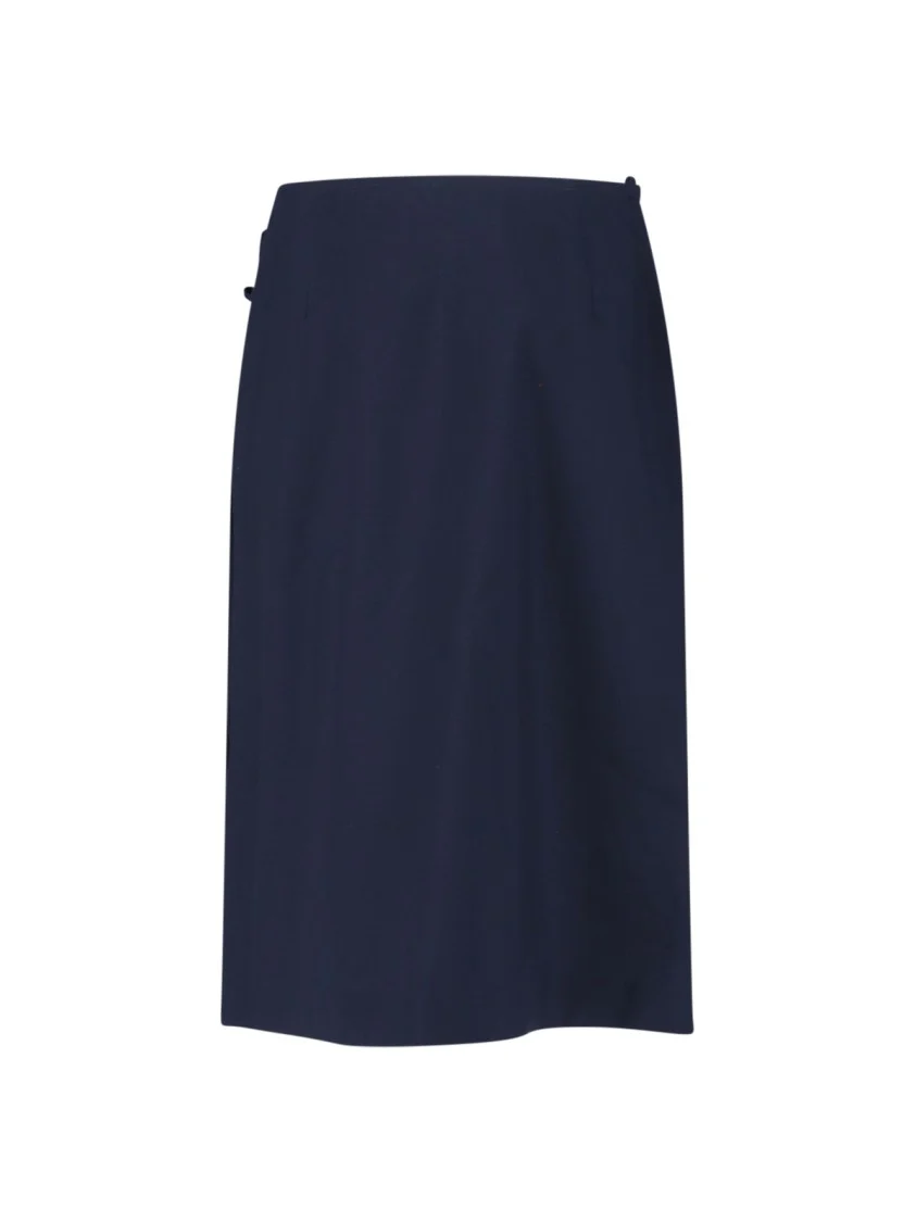 Wallet Skirt Midi – Navy Blue