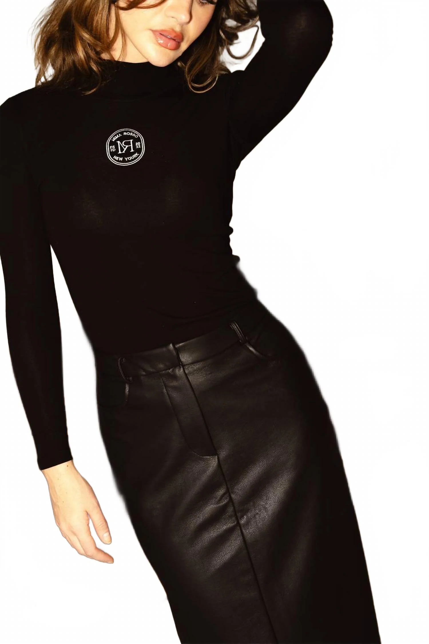 Leather Maxi Skirt In Black