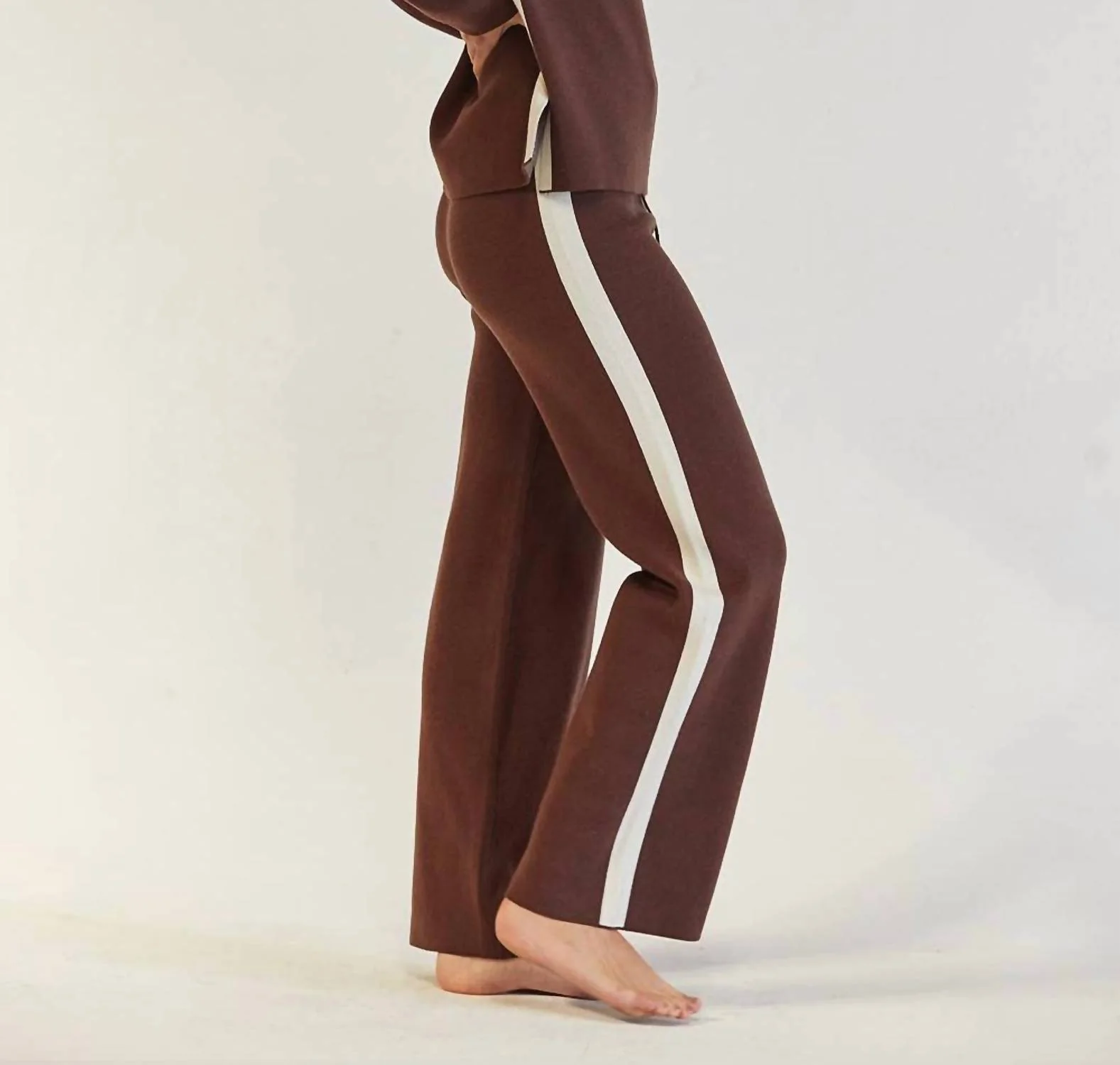 Noa Turtleneck Sweater Two Piece Set In Espresso