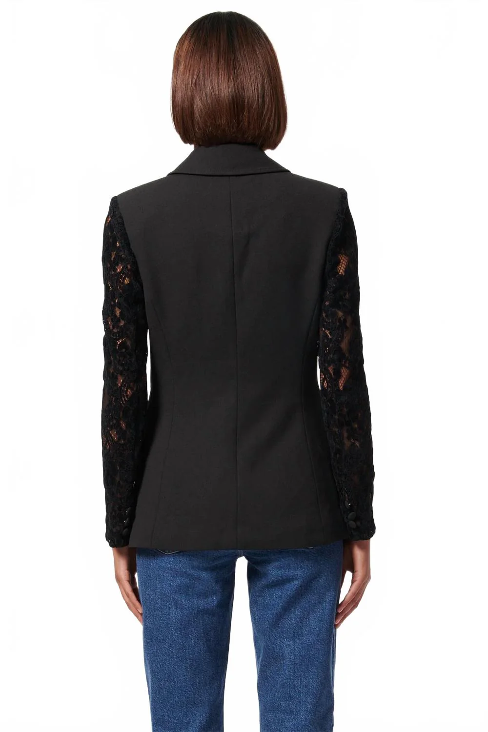 Lucero Double Breasted Blazer In Black