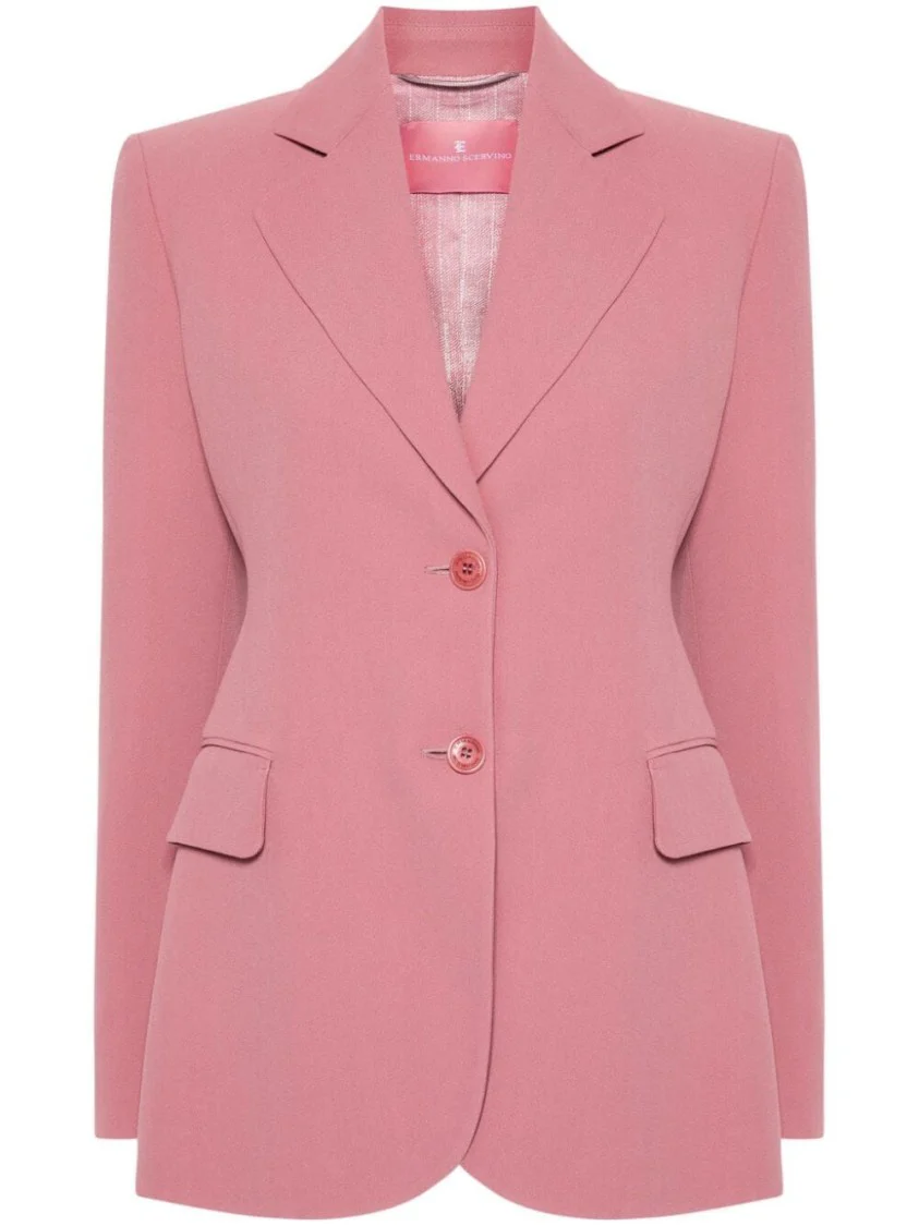 Single-Breasted Tailored Jacket With Notched Lapel