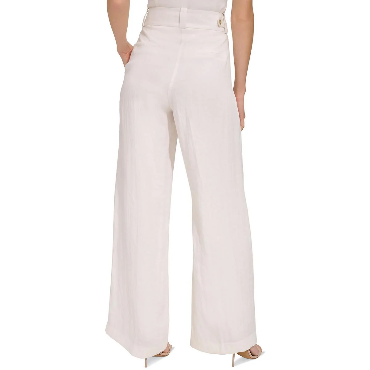 Womens Belted Suit Separate Wide Leg Pants