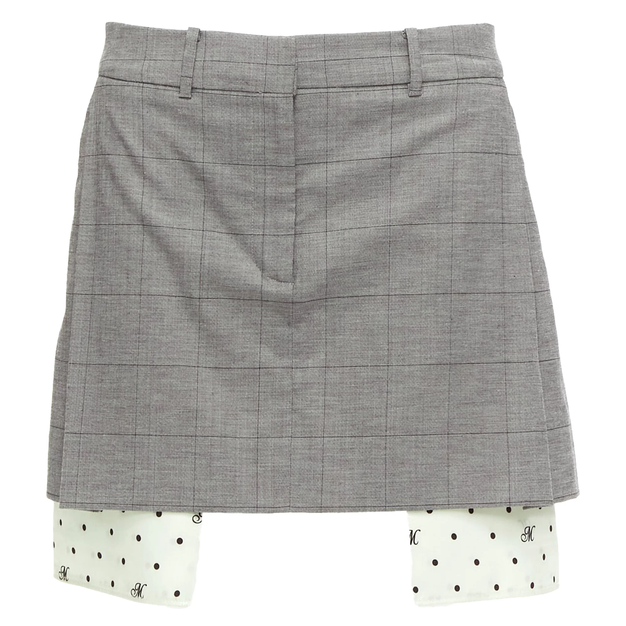 Monse wool cotton blend exposed pocket deconstructed skirt
