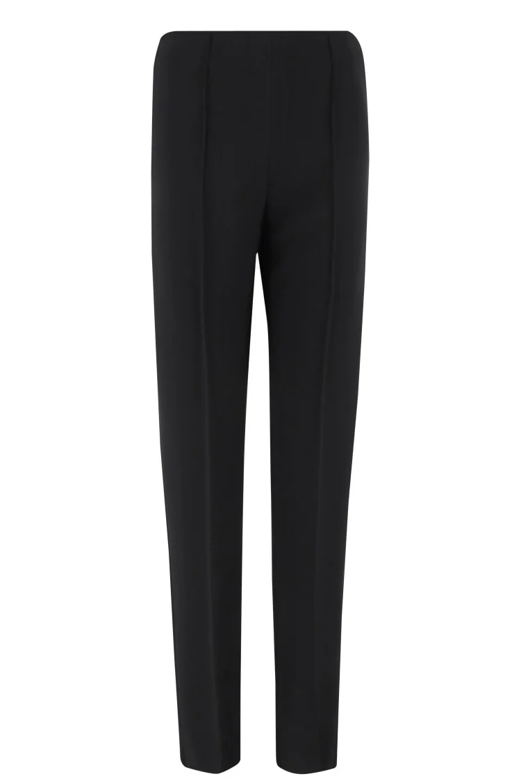 Tailored Stretch Viscose Pants With Pleated Detailing