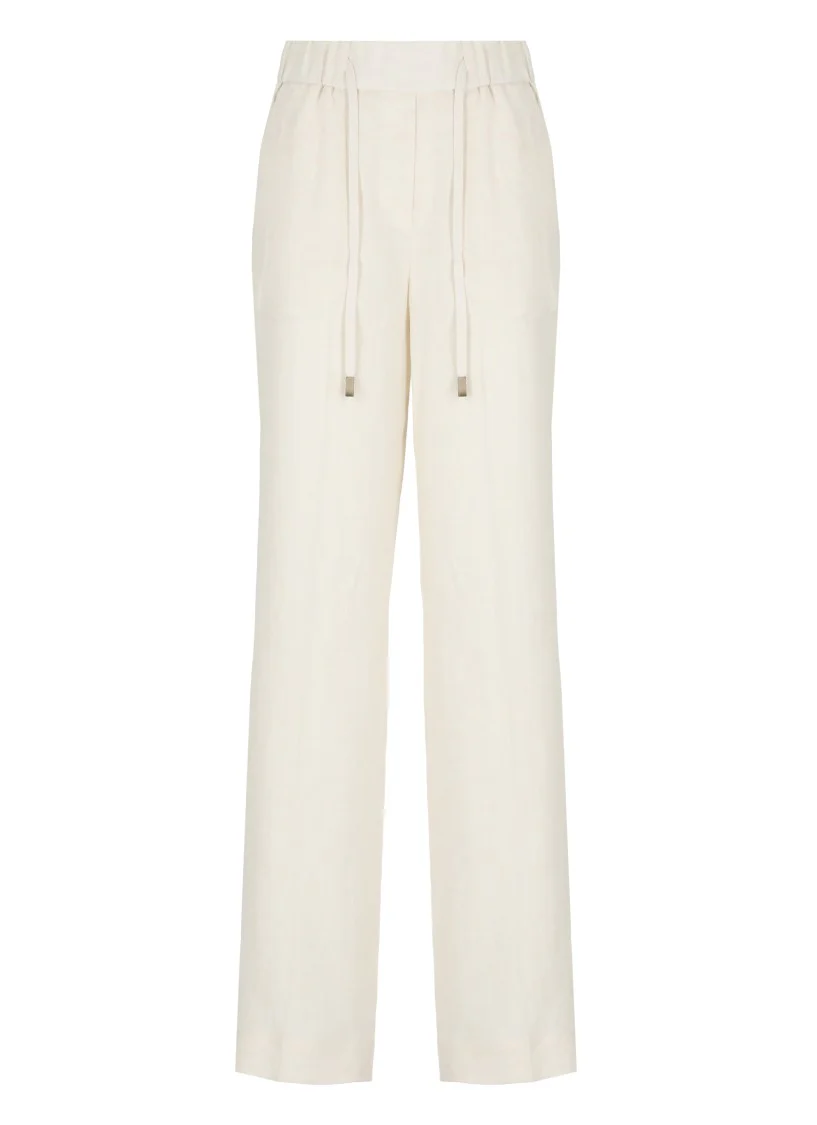 Ivory Linen Trousers