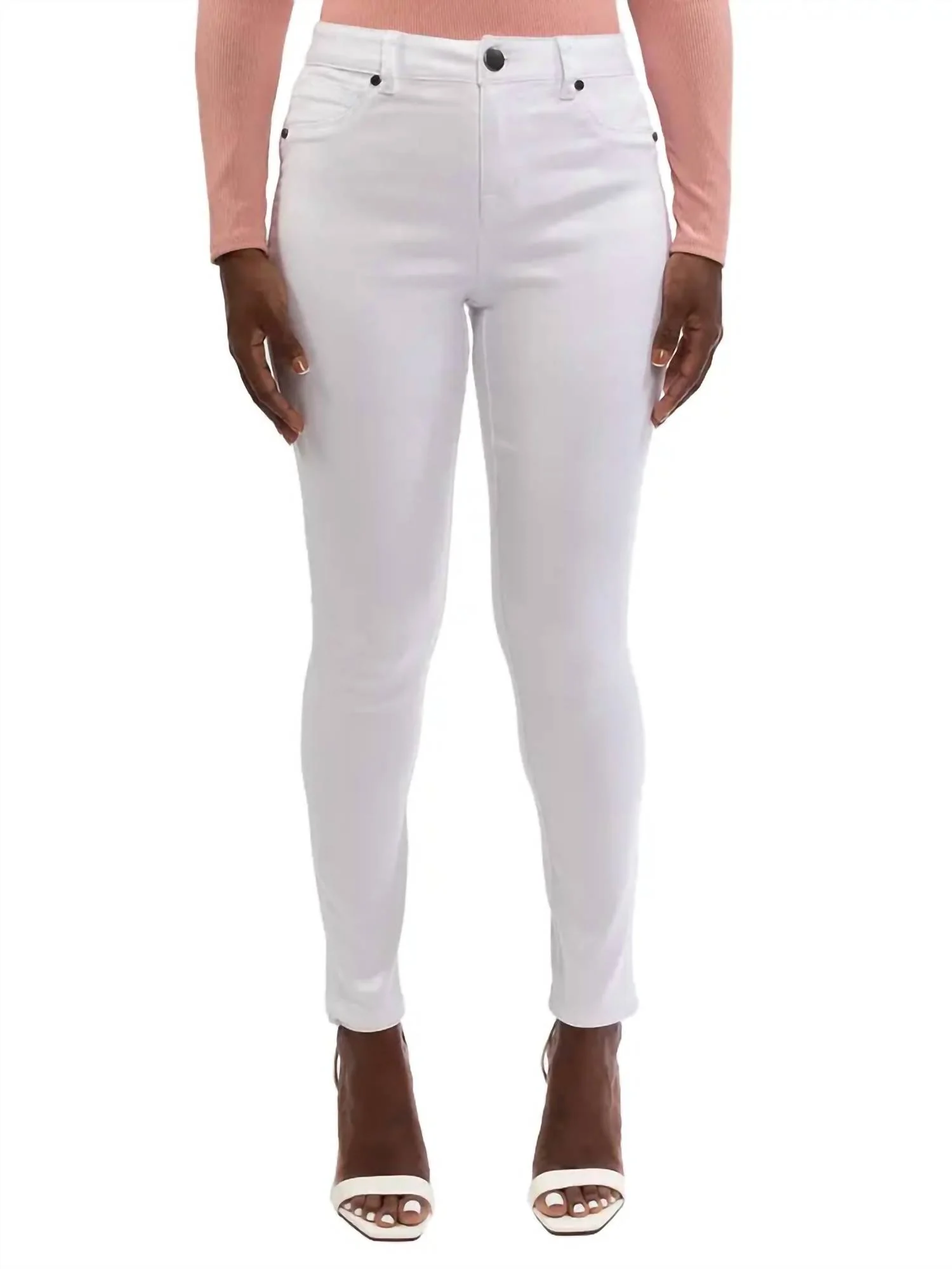Butter High-Rise Ankle Skinny Jeans In White