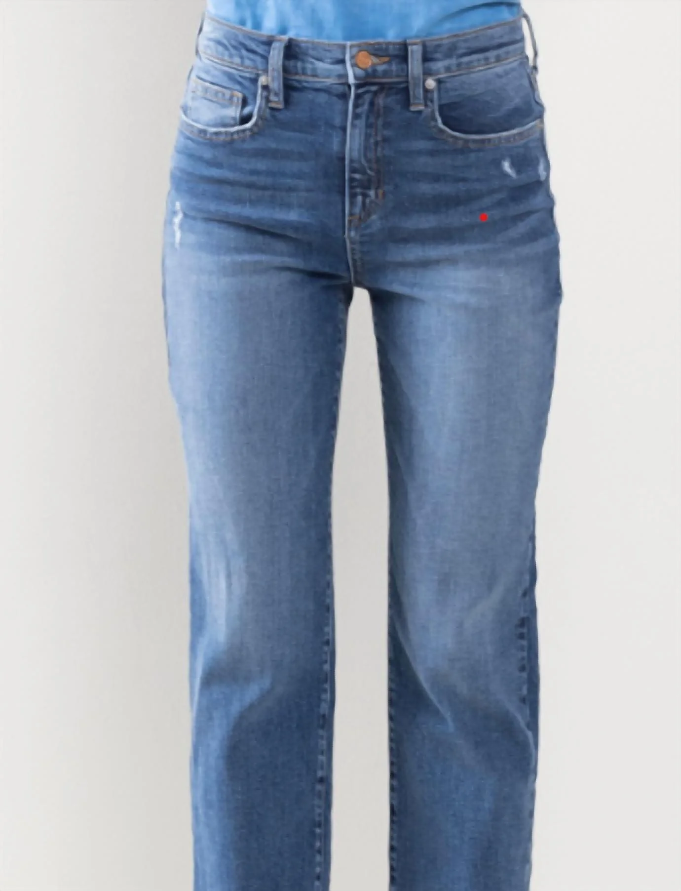 Jenna Cropped Raw Hem Jeans In Medium Wash