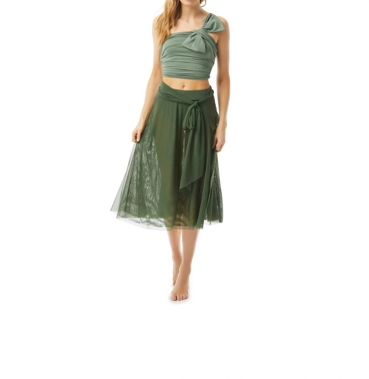 Bowline Mesh Swing Skirt In Sage