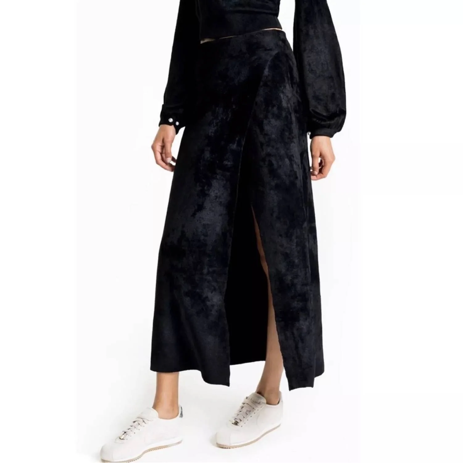 Italian Wool Skirt In Black