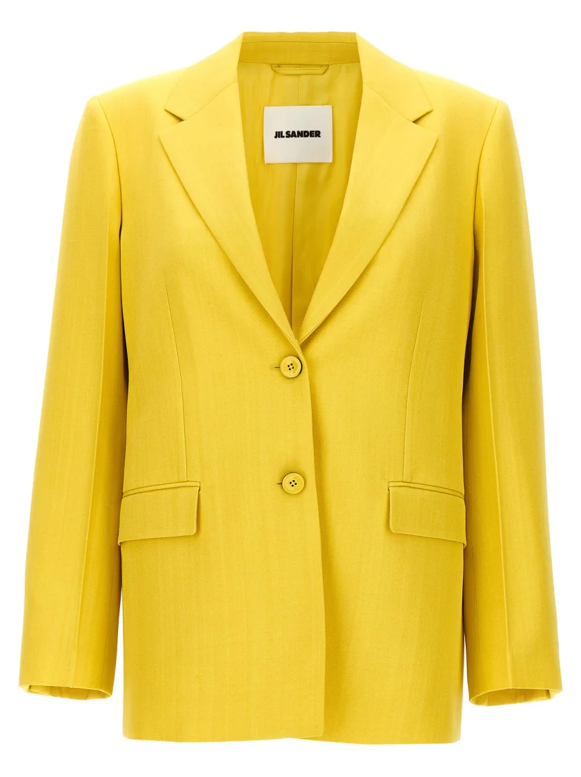 Tailored Single-Breasted Blazer With Peak Lapels