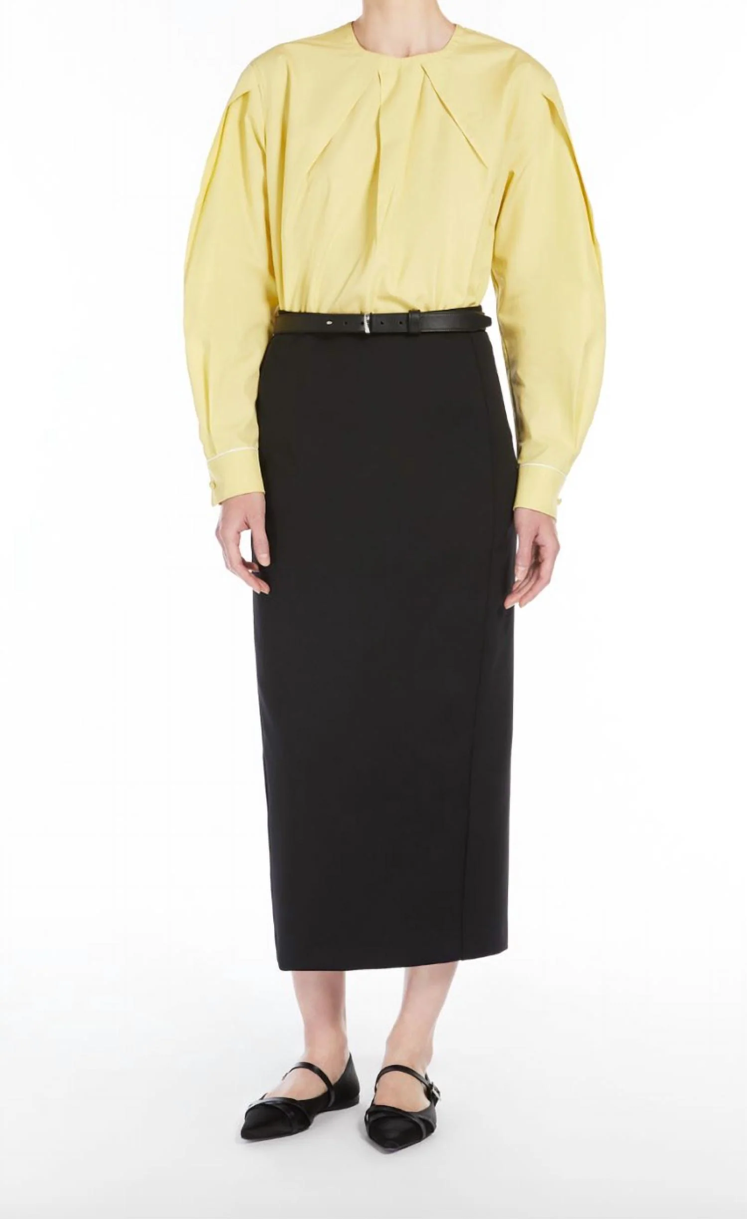 Charme Jersey Midi Skirt In Black
