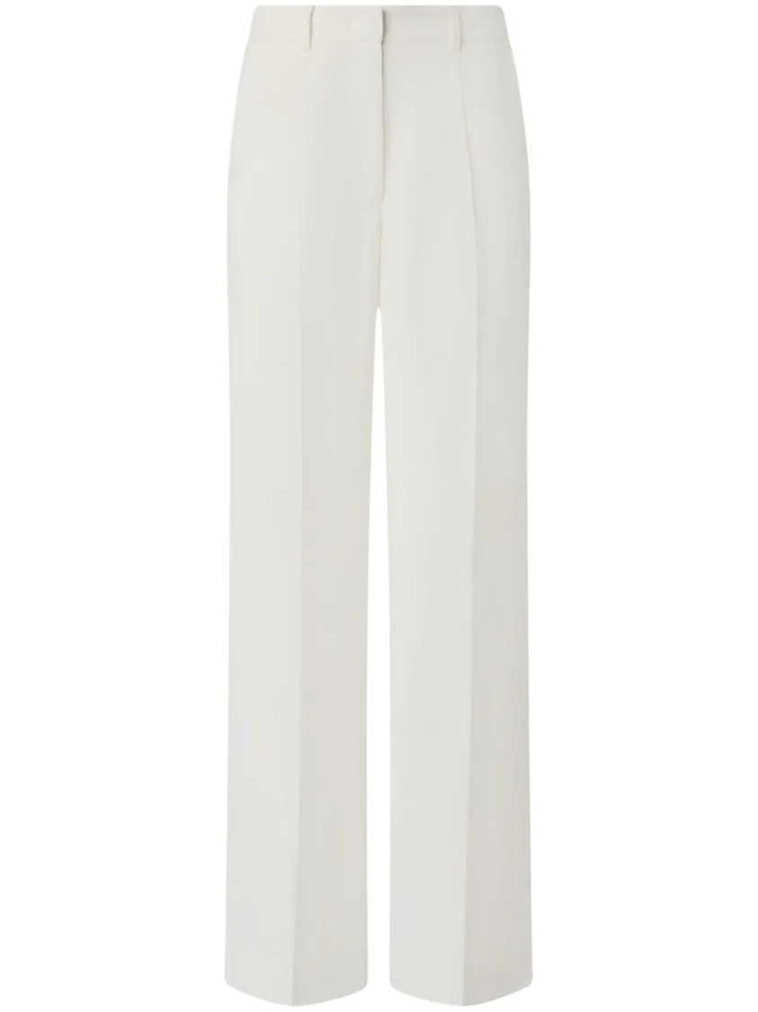 Straight-Leg Linen Trousers With Concealed Fastening